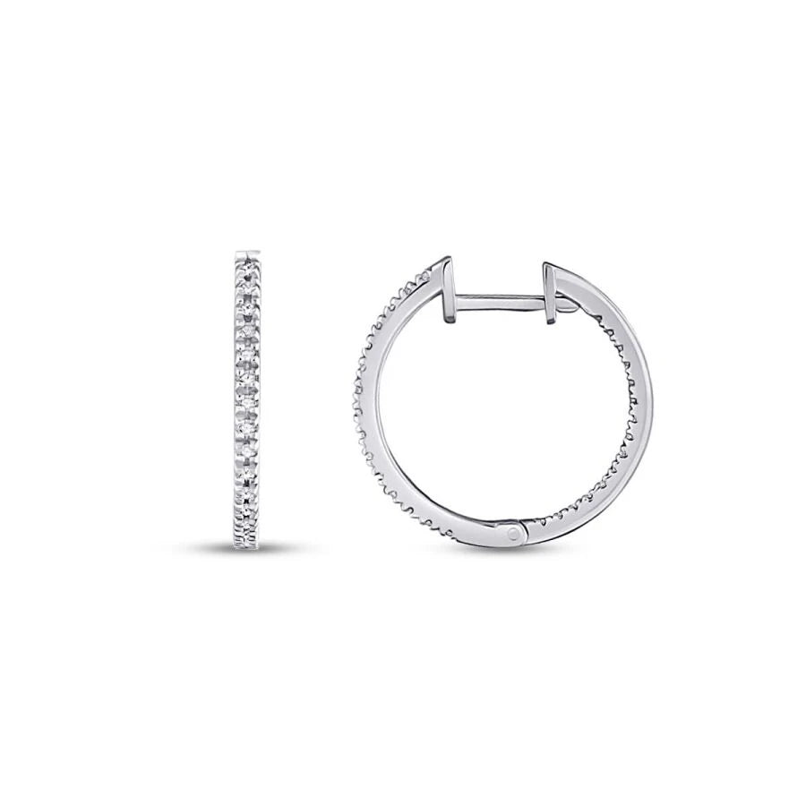 0.29 Carat Diamond Hoop Earrings