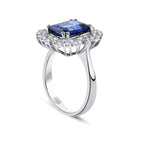 5.82 Carat Diamond Sapphire Ring