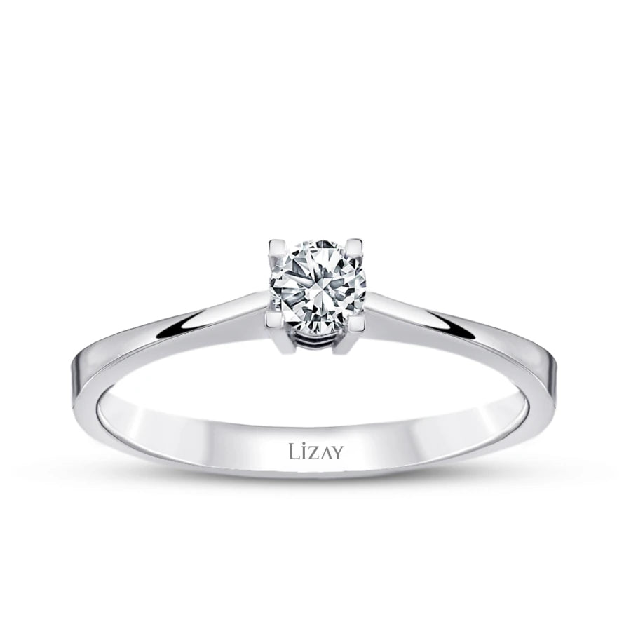 0.10 Carat Diamond Round Solitaire Engagement Ring