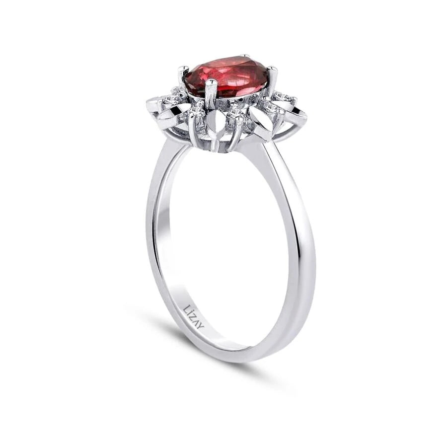 0.69 Carat Diamond Ruby Ring
