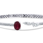 3.34 Carat Diamond Ruby Bangle