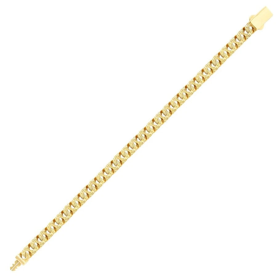 Gold Motif-Pattern Men’s Bracelet