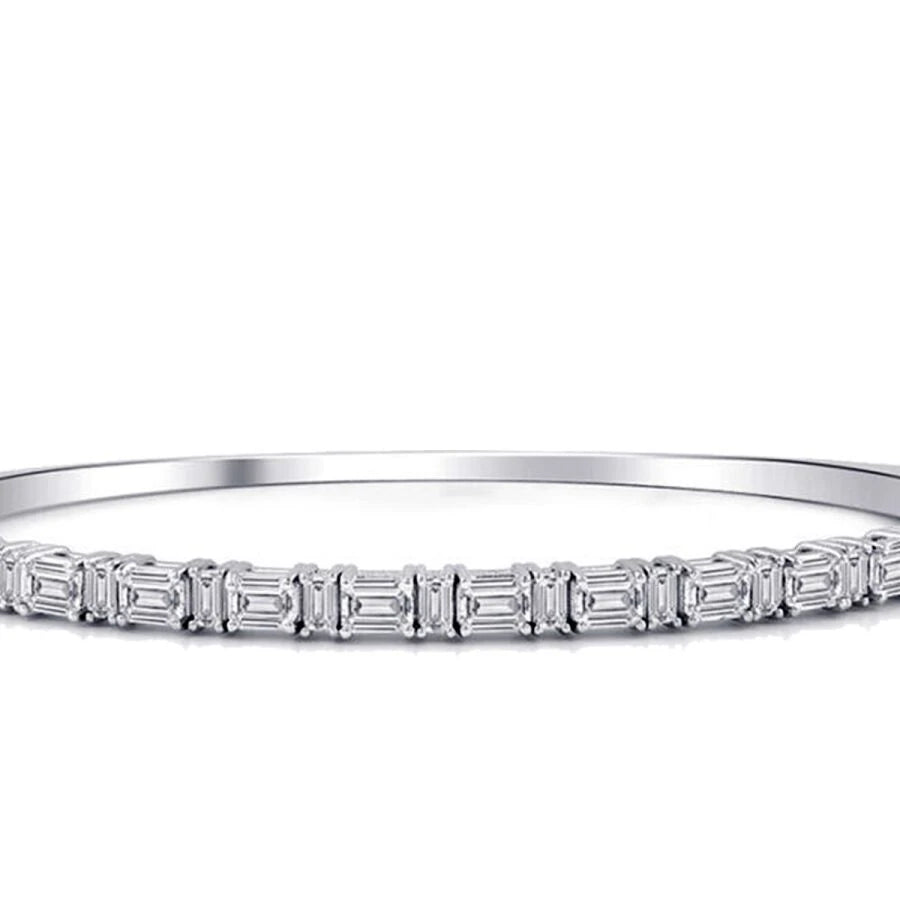 3.06 Carat Diamond Baguette Bangle