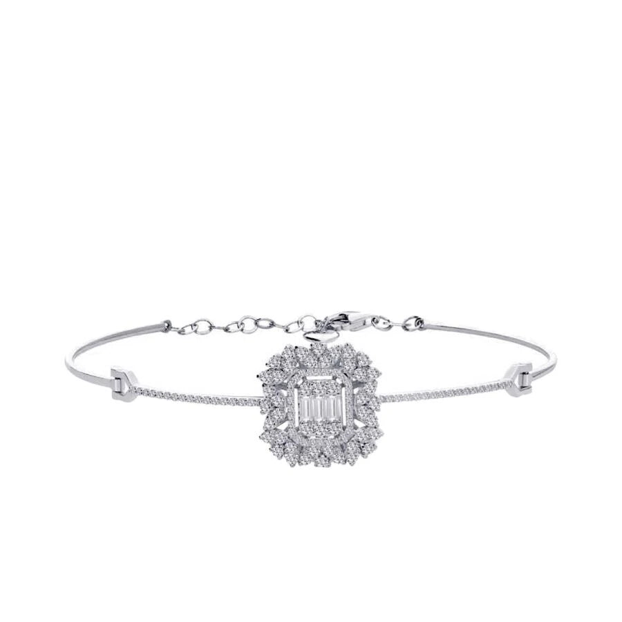 1.13 Carat Diamond Baguette Bangle