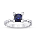 Verlobungsring mit rundem Saphir-Solitär (0,58 Karat)