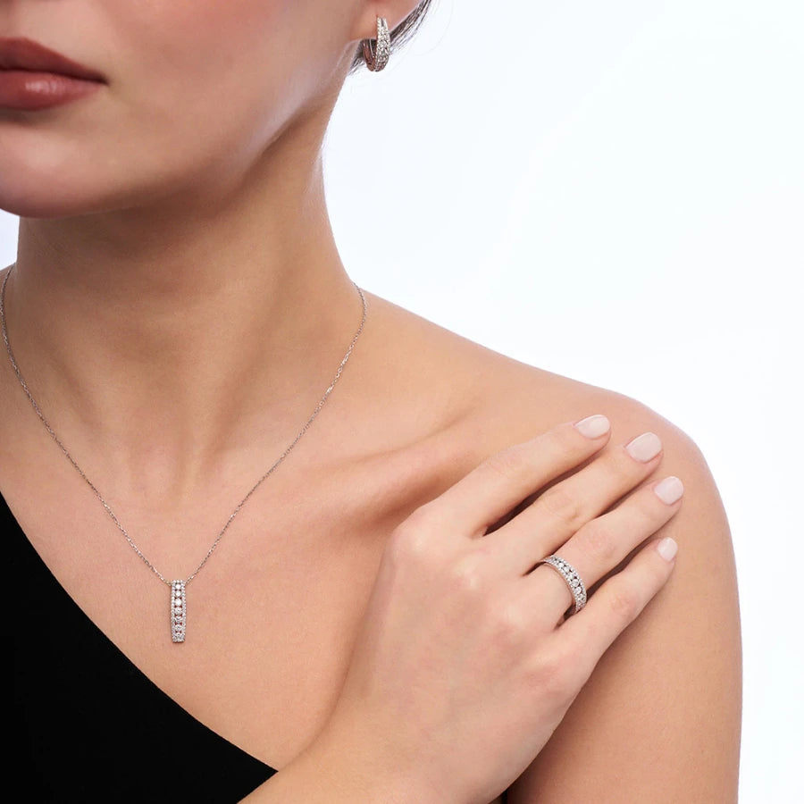 0.77 Carat Diamond Hoop Earrings