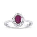 0.95 Carat Diamond Ruby Ring