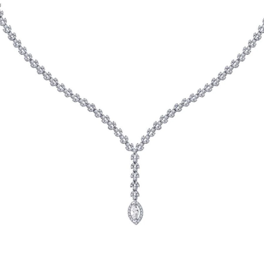 Gold Marquise Tennis Neckband