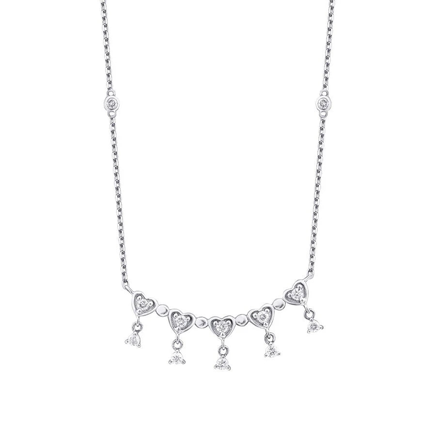 0,39 Karat Diamantherz-Halskette