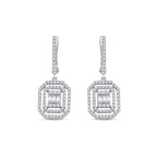 Ohrringe mit 1,11 Karat Diamanten im Baguette-Schliff