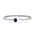 2.63 Carat Diamond Sapphire Bangle