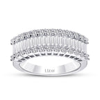 1.29 Carat Diamond Half-Eternal Baguette Ring