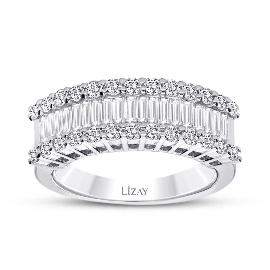 1.29 Carat Diamond Half-Eternal Baguette Ring