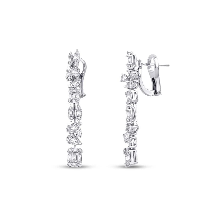 2.01 Carat Diamond Baguette Earrings