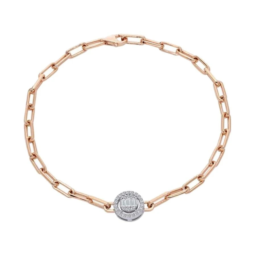 Armband mit 0,18 Karat Diamanten im Baguetteschliff