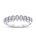 0.16 Carat Diamond Half-Eternity Pear Ring