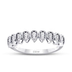 0.16 Carat Diamond Half-Eternity Pear Ring