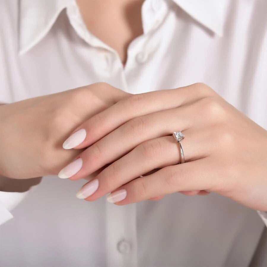 0.10 Carat Diamond Round Solitaire Engagement Ring