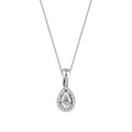 0.22 ct. Diamant Tropfen Halskette