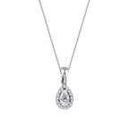 0.22 ct. Diamant Tropfen Halskette
