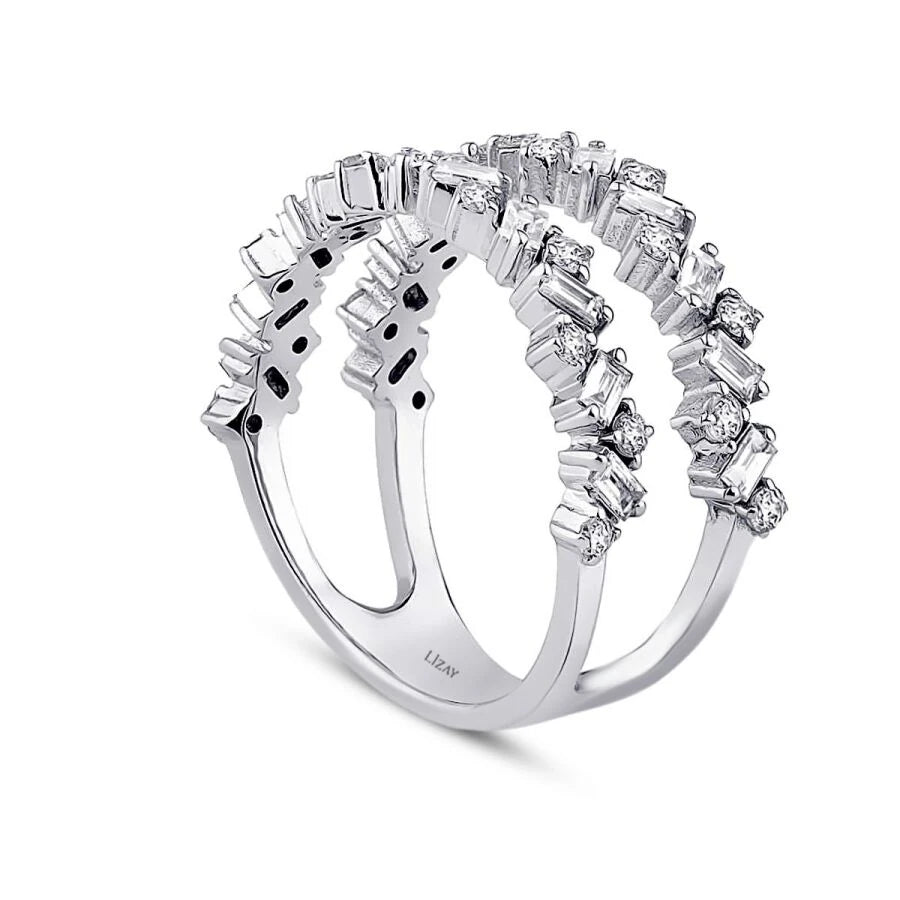 0.92 Carat Diamond Baguette Half-Eternity Ring