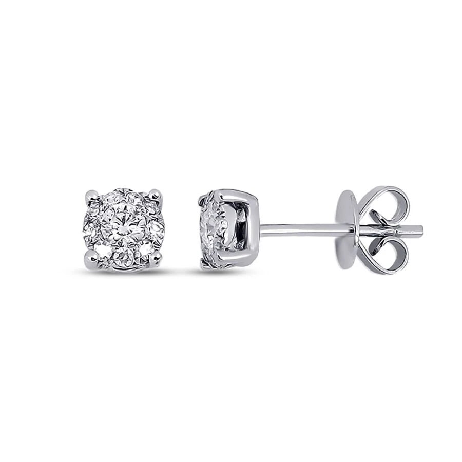 0.16 Carat Diamond Solitaire Earrings