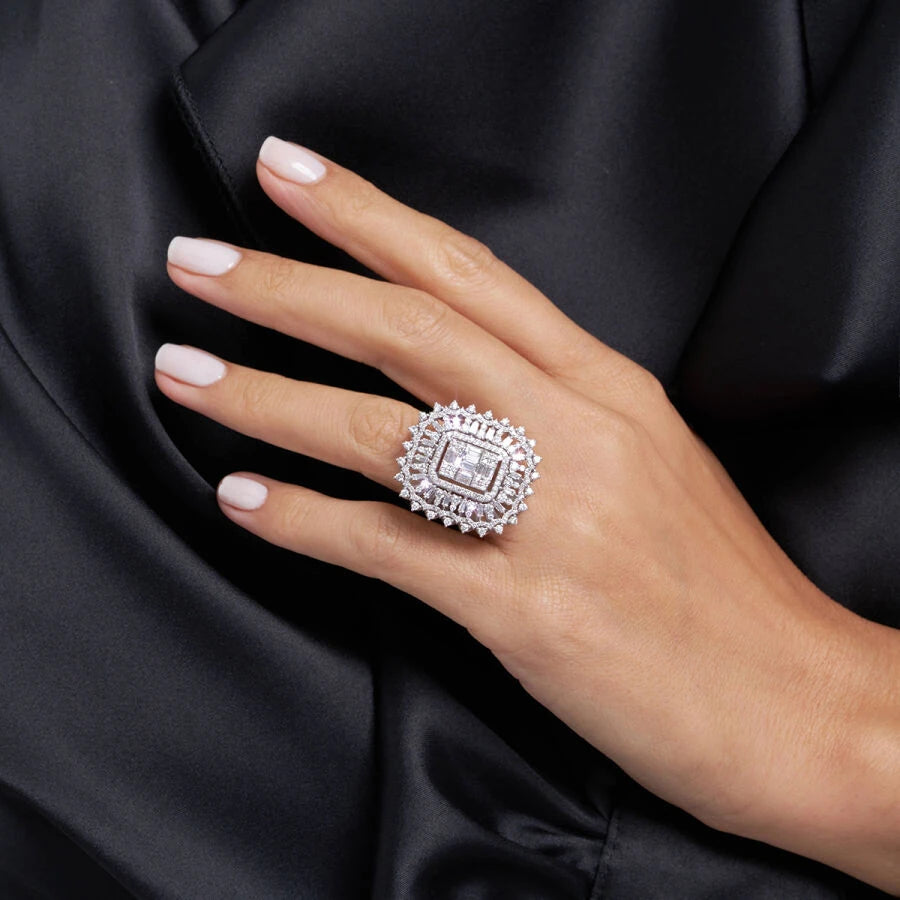 2.99 Carat Diamond Baguette Ring