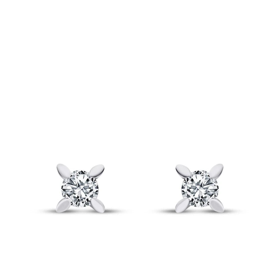 0.34 Carat Diamond Solitaire Earrings
