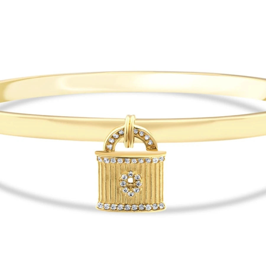 Gold Lock Bangle