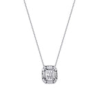 0.09 Carat Diamond-Effect Baguette Necklace