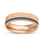 Rose Gold Two-Tone Modern Wedding Band