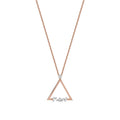 0.07 Carat Diamond Baguette Triangle Necklace