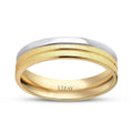 Gold Two-Tone Modern Wedding Band