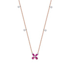 0.47 Carat Diamond Ruby Necklace