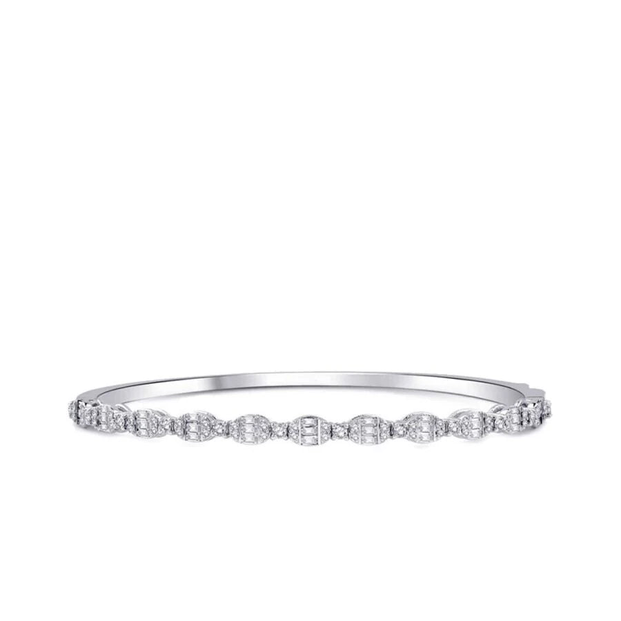 1.11 Carat Diamond Baguette Bangle