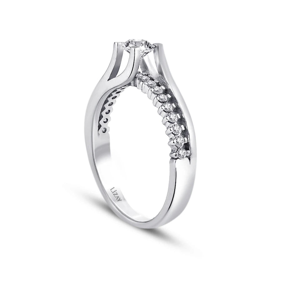 0.45 Carat Diamond Round Solitaire Engagement Ring