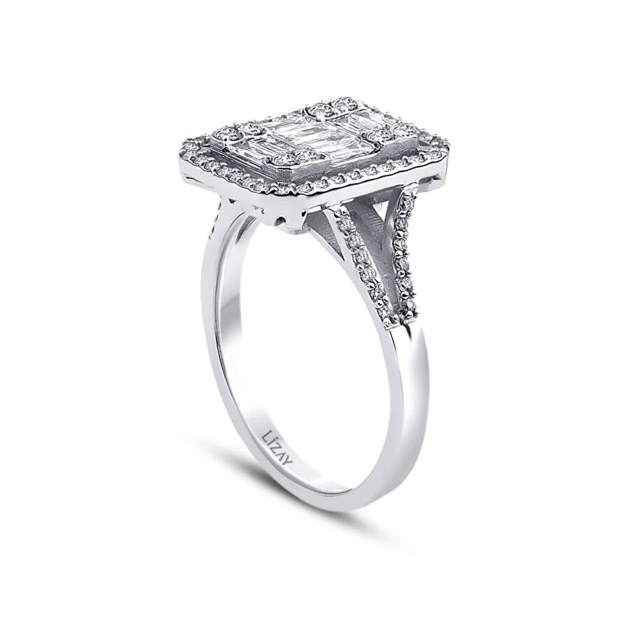 0.67 Carat Diamond Baguette Ring