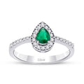 0.61 Carat Diamond Emerald Ring