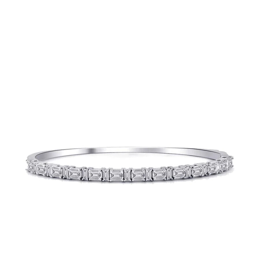 3.06 Carat Diamond Baguette Bangle