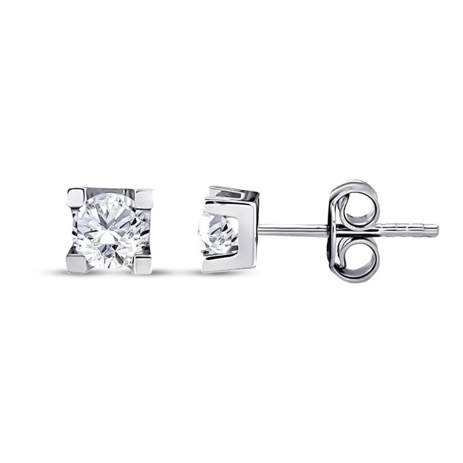 0.60 Carat Diamond Solitaire Earrings