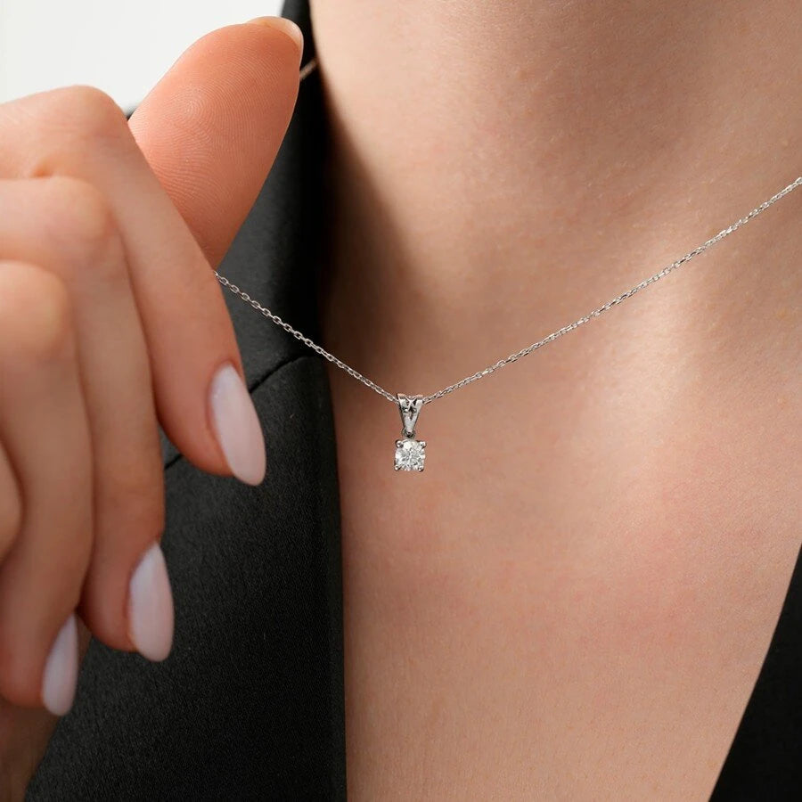 0,40 Karat Diamant-Solitär-Halskette