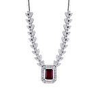 2.45 Carat Diamond Ruby Neckband