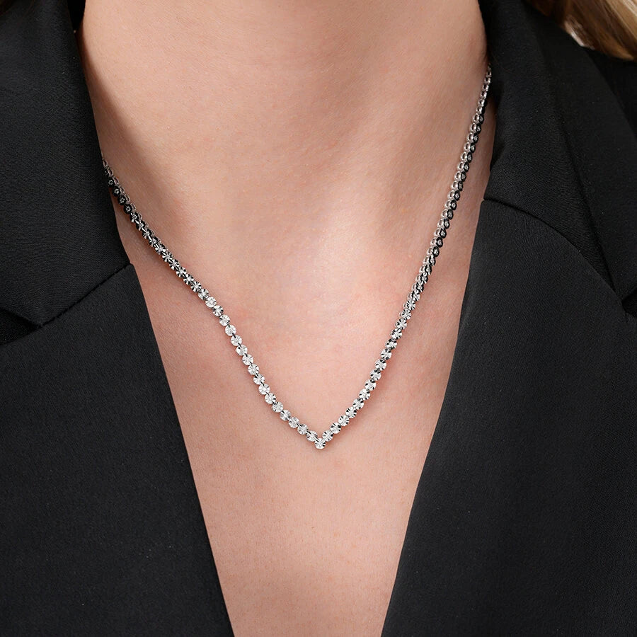 Tennis-Halsband mit 0,42 Karat Diamanten
