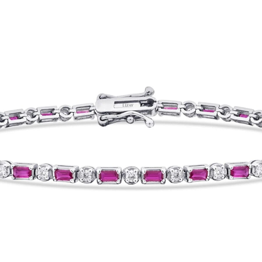 1.91 Carat Diamond Ruby Bracelet
