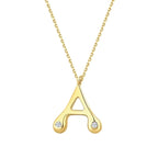 0.04 ct. Diamant A-Buchstabe Halskette