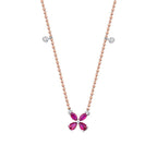 0.47 Carat Diamond Ruby Necklace