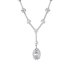 0.10 Carat Diamond Baguette Necklace