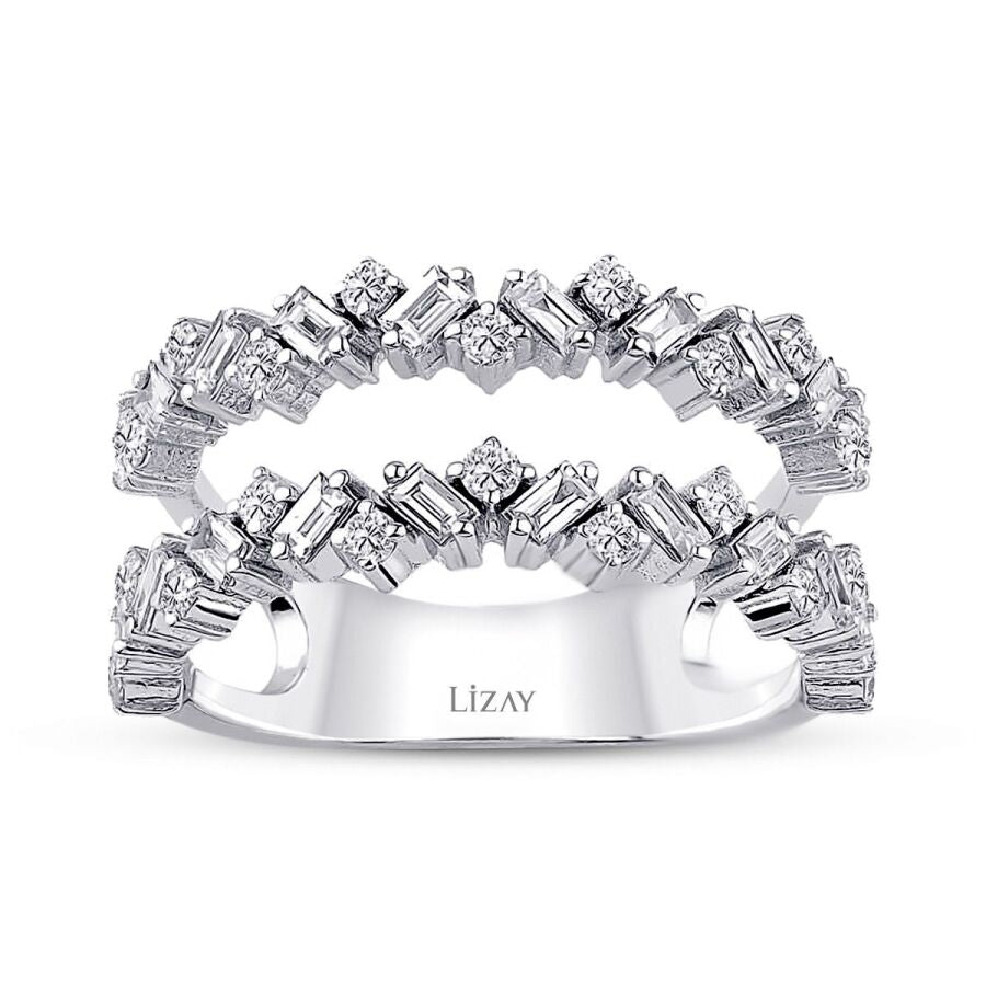 0.92 Carat Diamond Baguette Half-Eternity Ring