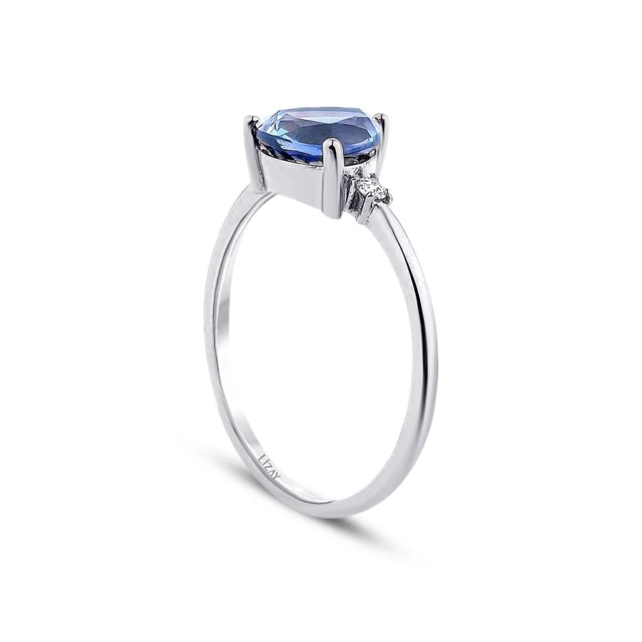 1,49 Karat Diamant-Saphir-Ring