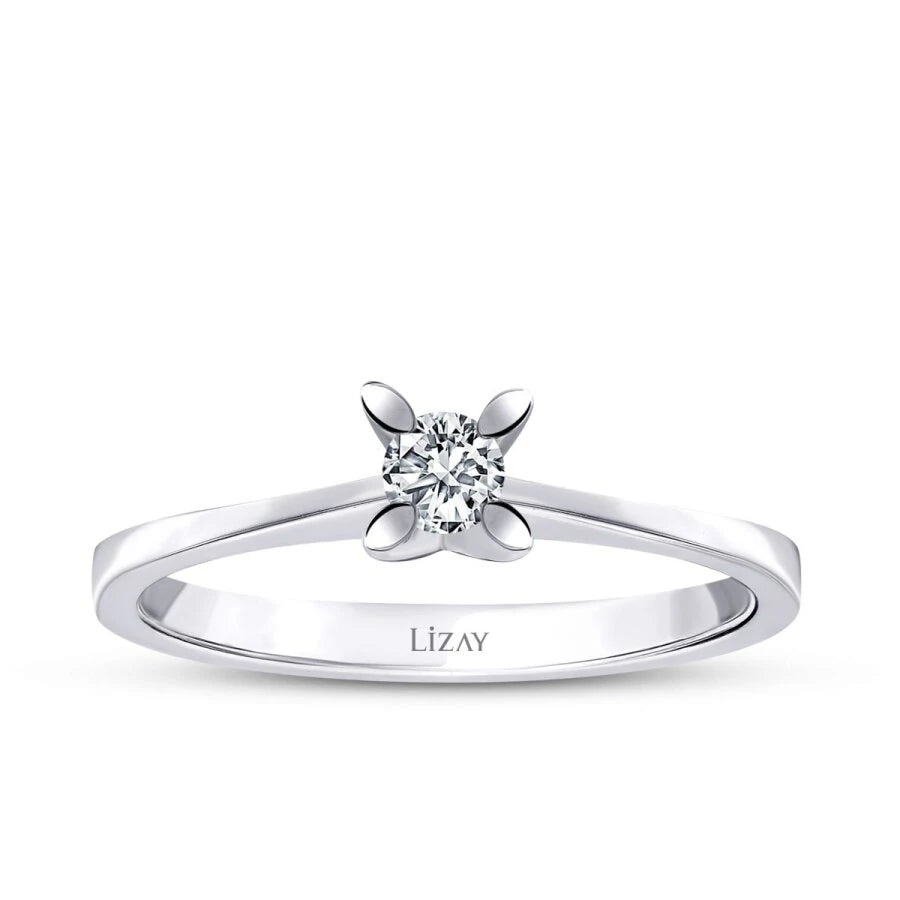 0.10 Carat Diamond Round Solitaire Engagement Ring